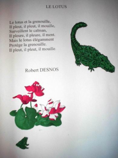 Voici la po�sie appris.. Ecoles du Monde - 